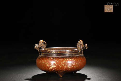 BRONZE DRAGON PATTERN EAR-CENSER