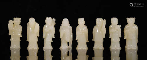 A Chinese Carved Jade Figures