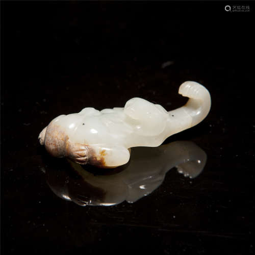 A Chinese Carved Jade Hook