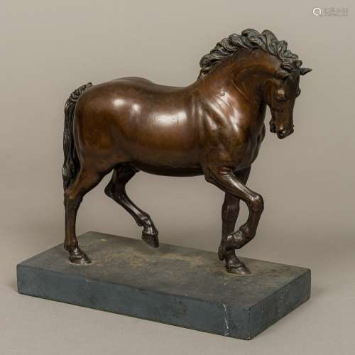 A well modelled patinated bronze animalier sculpture - WITHDRAWN Modelled as a horse,
