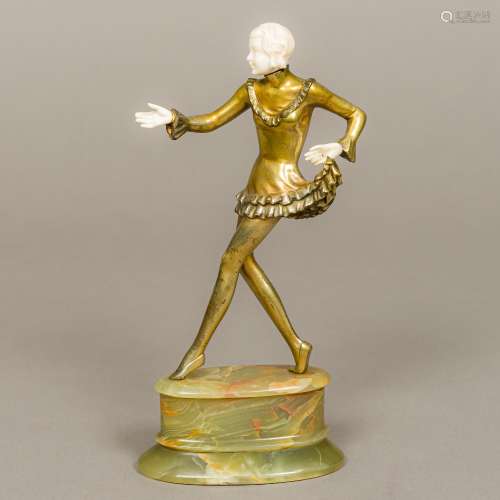 JOSEF LORENZL (1st September 1892 - 15 August 1950) Austrian (AR) An Art Deco patinated bronze and