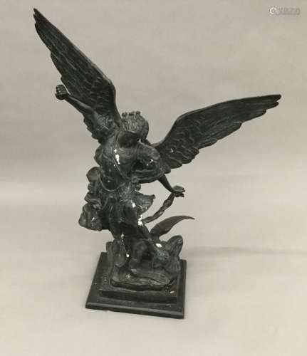 After ANTON Winged Victory Bronze, bears signature. 101 cm high.