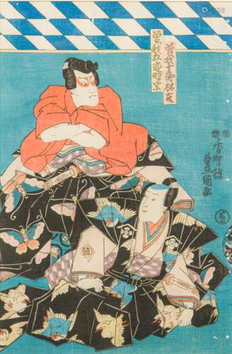 UTAGAWA TOYOKUNI III (1786-1865) Japanese Five woodblock prints All signed within the plates,