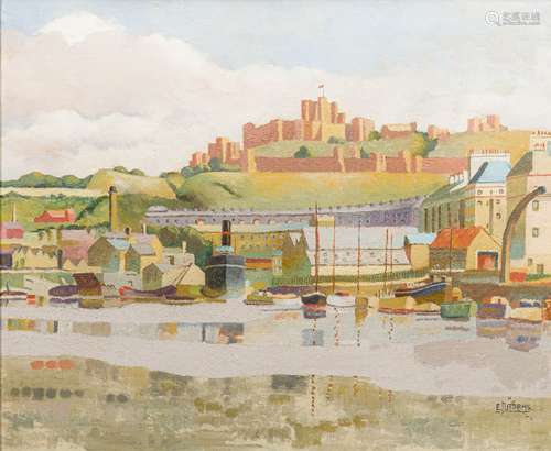 ERNEST D ADAMS (1884-1963) British (AR) Dover Castle Oil on canvas, signed, framed. 60 x 50 cm.