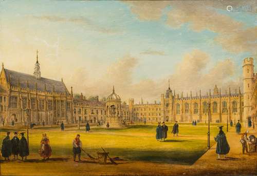 RICHARD BANKES HARRADEN (1778-1862) British Great Court at Trinity College,