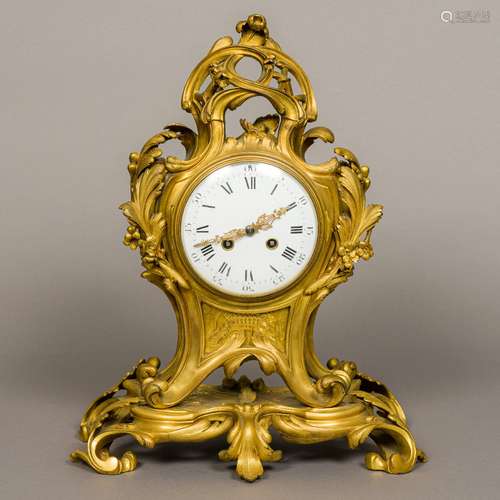 A 19th century French ormolu cased mantel clock for Tiffany & Co.