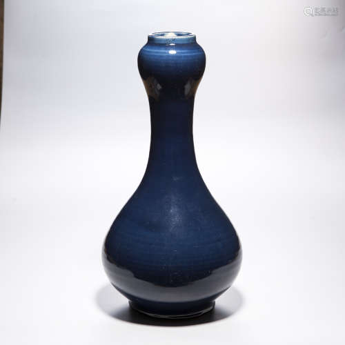 A Chinese Blue Glazed Porcelain Vase