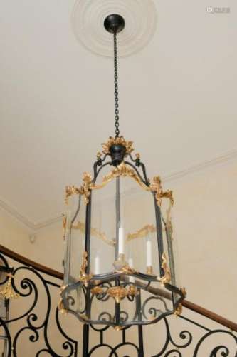 Importante lanterne pentagonale de style Louis XV par la maison Delisle à Paris, [...]