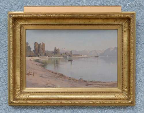Charles Parisod (1891-1943), Vue du lac et Le Lavaux, paire d'huiles sur toile, [...]