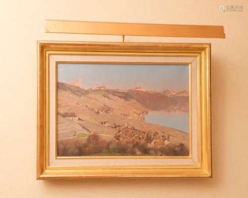 A Ponel (XX), Paysage au Lavaux, huile sur toile, signée, 29,5x45 cm  -