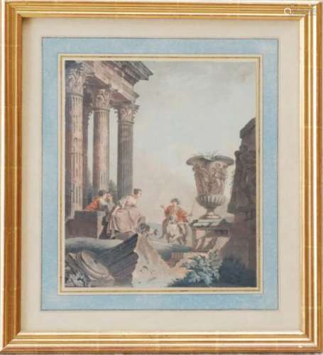Hubert Robert (1733-1808), gravée par Jean-François Janinet (1752-1814), d'après, [...]