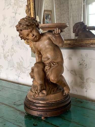 Albert-Ernest De Carrier-Belleuse (1824-1887) (prob.), Enfant portant une coupe, [...]