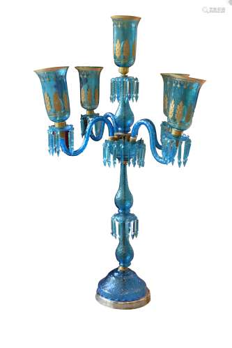 Handcrafted mughal style glass chandeliers