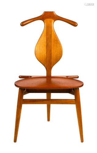 Hans J. Wegner (Danish, 1914-2007) Valet Chair. Johannes Hansen Denmark, 1953. Mahogany and oak.