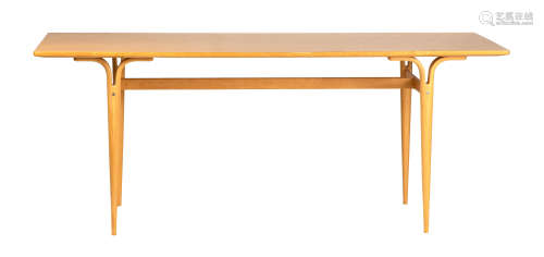 Bruno Mathsson (Swedish, 1907-1988) Library Table. in Birch, Swedish Design 1950. Ht. 28 1/2