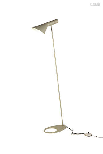 Arne Jacobsen (Danish, 1902-1971) AJ White Floor Lamp. Louis Poulsen, circa 1957. Ht. 50