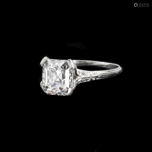 3 Carat Asscher Cut Diamond Ring. Marcus & Co., founded in 1892 by William Elder Marcus. He was