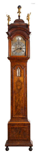 Dutch Tall Case Clock. Jacob Vander Cloefe, Leyden. Dutch in an English Bombe Form. Ht. 9' 4