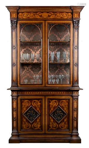 Continental Marquetry Cabinet & Bookcase. Circa 1800. The Chaptman Collection, Sarasota, FL. The