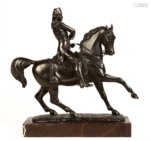 Thomas Thornycroft (British 1815-1885)Bronze of George Washington on Horseback. Signed and dated,