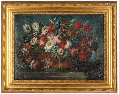 Old Master's School Flemish Floral Still Life. Oil on canvas. 11