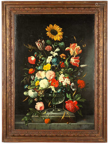 Early 19th Century Old Master's Style Still Life. Oil on canvas. 19th century after 17th Abraham