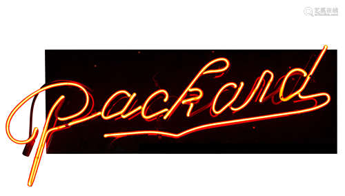 Vintage Neon Packard Sign. Ht. 14