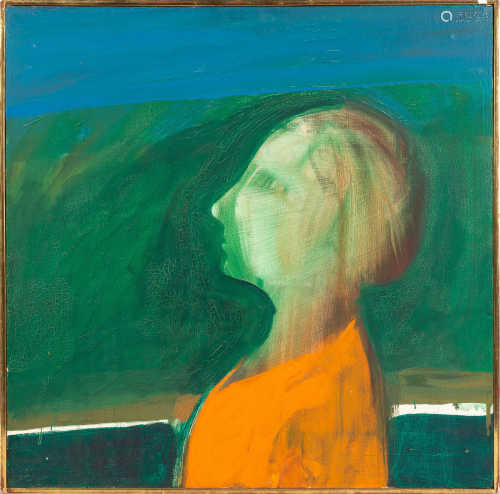 James Jarvaise (American, b. 1931) Head of a Woman. Oil on canvas. Unsigned. 1961. Some craquelure