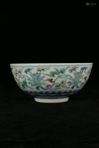 A DOUCAI BOWL.QING PERIOD