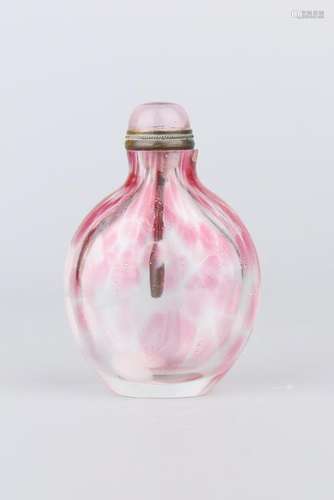 A PINK GLASS SNUFF BOTTLE.ANTIQUE