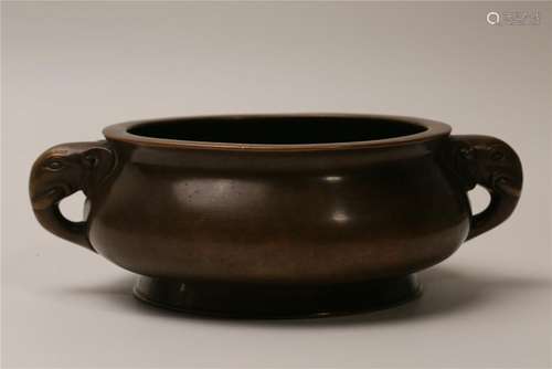 A BRONZE CENSER.ANTIQUE