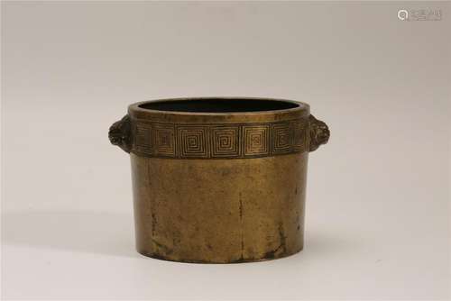 A BRONZE CENSER.ANTIQUE