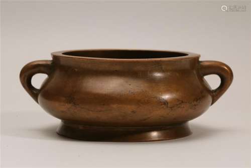 A BRONZE CENSER.ANTIQUE