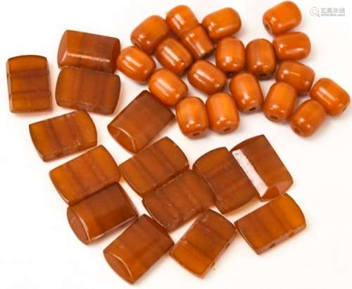 Collection of Amber Beads for Jewelry Making