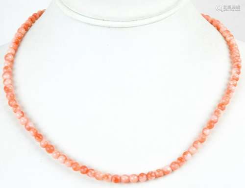 Vintage Coral Beaded Necklace Strand