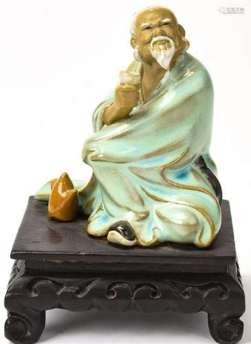 Chinese Glazed Porcelain Mud Man Statue