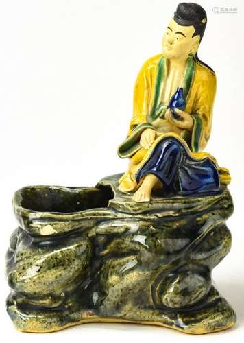 Chinese Porcelain Figural Sage Incense Burner