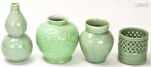 Collection Chinese Celadon Porcelain Vessels