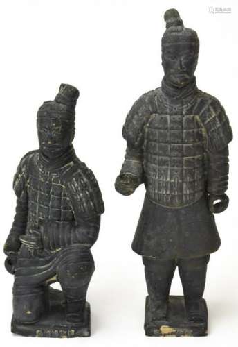 Two Chinese Statues of the Terracotta Warriors