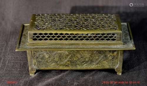 Chinese Rectangular Bronze Censer