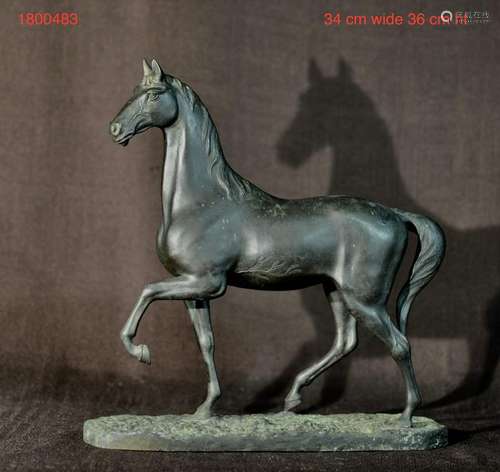 Japanese Bronze Horse - Signed