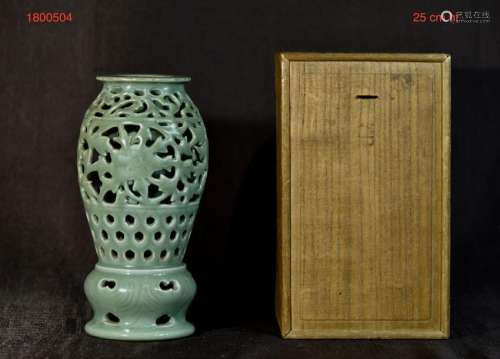 Chinese Celadon Porcelain Vase with Presentation Box