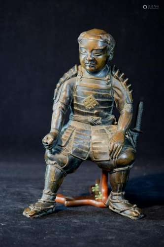 Japanese Bronze Samurai Figurine