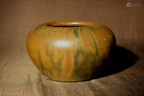 Chinese Porcelain Vase with Copper Red Glazed Pagoda