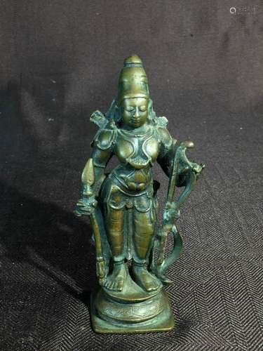 17th cen Antique Indian Bronze Diety