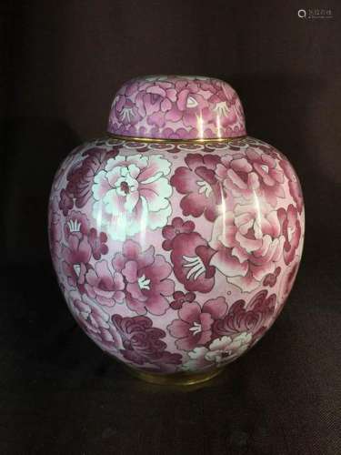 Chinese Cloisonne Jinger Jar