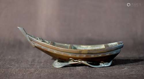 Japanese Bronze Model of a Boat