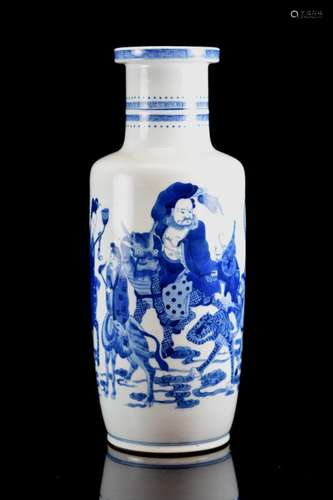 Chinese Blue White Porcelain Rouleat Vase