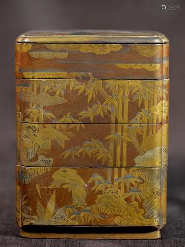 Japanese lacquer Stacked Box - Edo Period