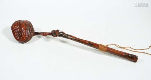 CHINESE BAMBOO CARVED RUYI SCEPTER